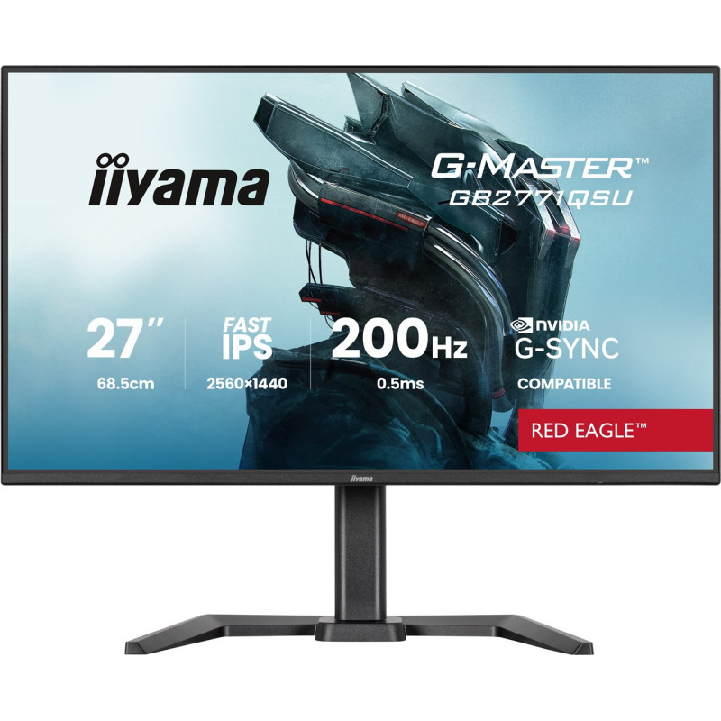 iiyama G-MASTER GB2771QSU-B1 computer monitor 68.6 cm (27&quot;) 2560 x 1440 pixels Wide Quad HD Black