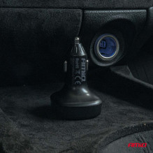 Automobilinis FM siųstuvas 2×USB-A 12V 24V AMIO-04648