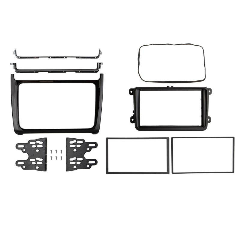 Radio frame 7 inches VW Polo 04 / 2014-07 / 2017 glossy black