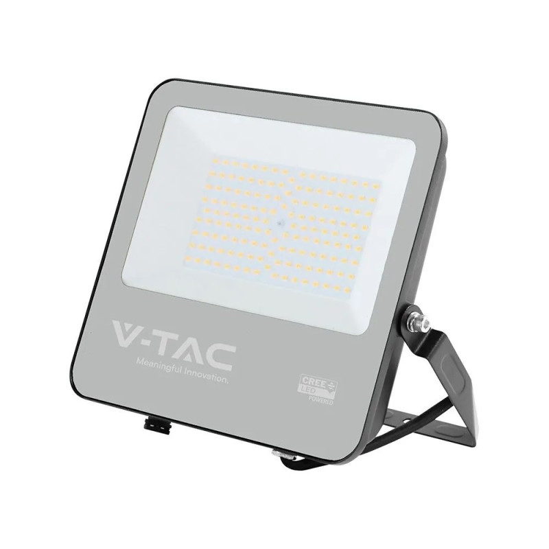 V-TAC 100W LED Floodlight CREE Chip Black Body Grey Glass 4000K 135lm / W