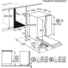 Įmontuojama 45cm pločio indaplovė AEG FSE72517P