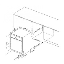 Built-in 60 cm wide dishwasher with visible control panel Lord D4 4.GN
