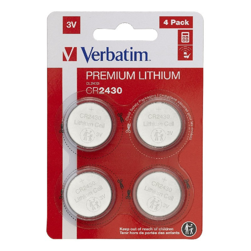 Lithium batteries Verbatim 3V CR2430 (4pcs)