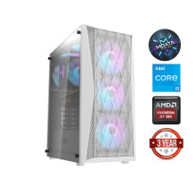 i5-14400F 16GB 512GB SSD RX580 Windows 11 White