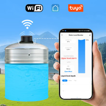Smart ultrasonic sensor PNI SafeHome PT255S WiFi for liquid level up to 4m Tuya Smart mobile application