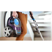 Vacuum Cleaner, PHILIPS, Canister / Bagless, 750 Watts, Capacity 1.5 l, Noise 76 dB, Purple, Weight 4.5 kg, FC9333 / 09