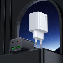 Hoco Phone charger Hoco 2 x USB C + 2 x USB A QC3.0 PD 3A 20W N55 black