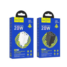 Hoco Phone charger Hoco 2 x USB C + 2 x USB A QC3.0 PD 3A 20W N55 black