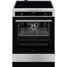 60 cm wide induction hob with electric oven AEG CIB6647ABM