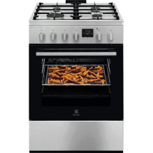 60cm wide gas stove with electric oven Electrolux LKK660220X