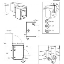 60cm pločio dujinė viryklė su el.orkaite Electrolux LKK660220X