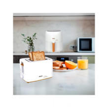 Tosteris Jocca 2185 dviejų riekelių baltas/ medžio detalės