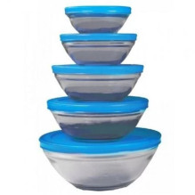 Set of 5 glass bowls blue Jocca 4497A