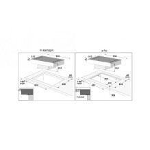 Įmontuojama indukcinė kaitlentė su gartraukiu (2 in 1) Baraldi Diamond Flexi 83x51cm 700m3/ h Įmontuojama indukcinė kaitlentė su gartraukiu (2 in 1) Baraldi Diamond Flexi 83x51cm 700m3/ h