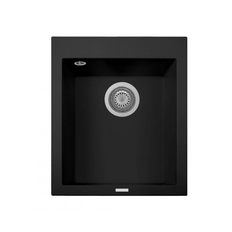 Akmens masės plautuvė Plados-Telma CUBE ON4110 26TG Juoda matinė