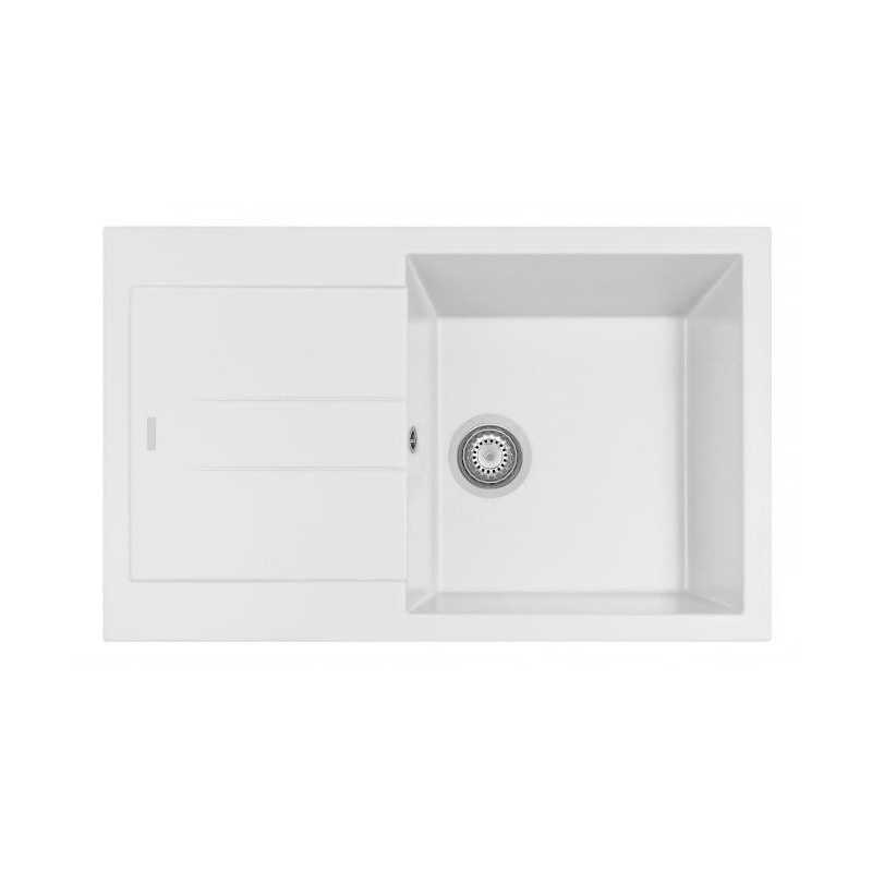 Akmens masės plautuvė Plados-Telma Amanda AM7810 28TG Pieno baltumo spalva