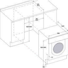 Įmontuojama skalbimo mašina Whirlpool BI WDWG 751482 EU