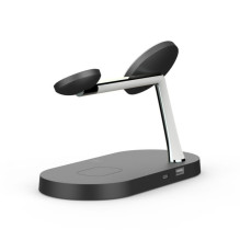 „Tech-Protect A12 3in1 MagSafe“ indukcinis įkroviklis išmaniesiems telefonams / ausinėms / išmaniajam laikrodžiui – juod