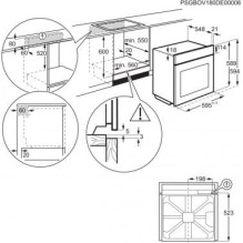 Įm.72 litrų garinė juodos spalvos orkaitė Electrolux EOC8P39WZ