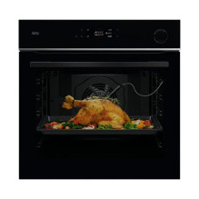 Black electric oven with steam function AEG TR7PB63ZSB