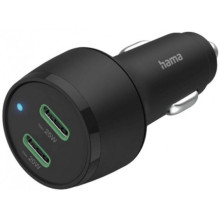 Hama Car rapid charger 2xUSB-C 45W Black