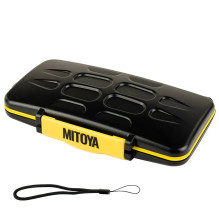 Atminties Kortelių Dėklas - MITOYA 12 SD &amp; 12 microSD Kortelių Patvarus ABS Plastikas Geltonas