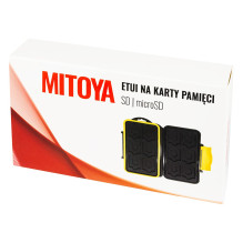 Atminties Kortelių Dėklas - MITOYA 12 SD &amp; 12 microSD Kortelių Patvarus ABS Plastikas Geltonas