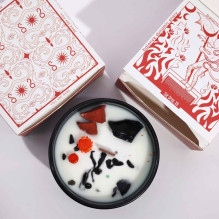 Namų Kvapas - Hop Hare Kristalinė Gėlių Žvakė 22h Degimo Laikas Tamsiai Žalia