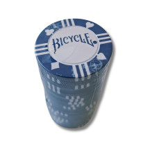 Žaidimų Priedas - Žaidimų Žetonai - Dviračio Pokerio Žetonai 20 vnt 1.5&quot; Mėlyna ir Balta