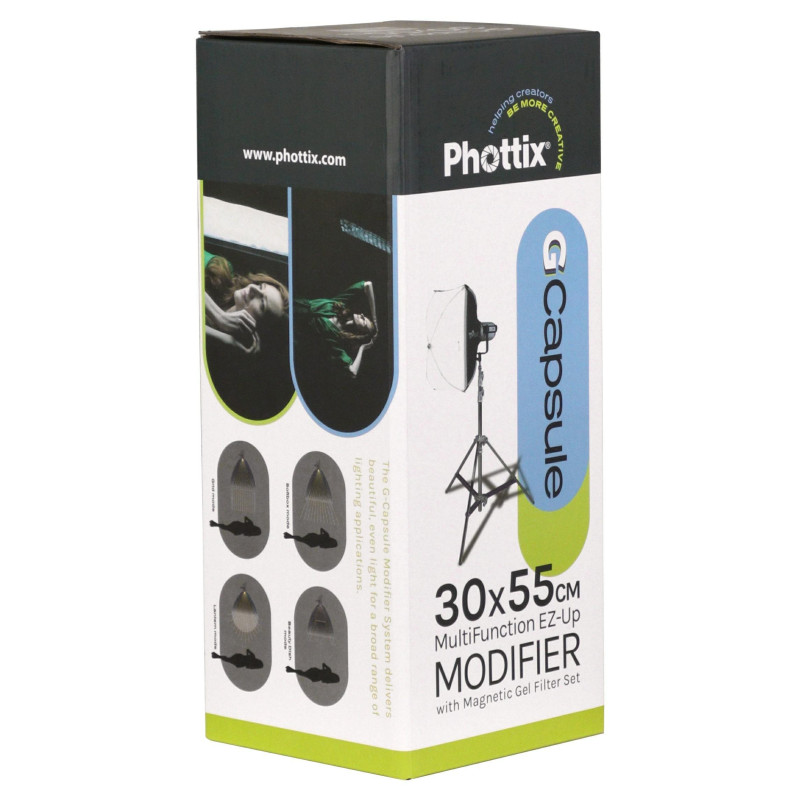 Apšvietimo modifikatorius - Phottix G-Capsule softbox 30x55cm Bowens tvirtinimas