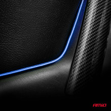 LED šoninės automobilio juostos, mėlynos, 2x30cm, 12V, AMIO-04578