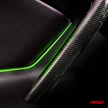 LED šoninės automobilio juostos žalios 2x30cm 12V AMIO-04577