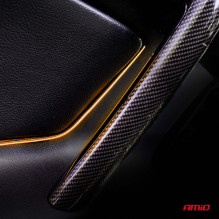 LED šoninės automobilio juostos oranžinės 2x30cm 12V AMIO-04574