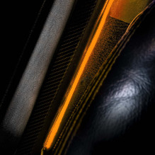 COB LED juostos automobiliams oranžinės 2x30cm 12V AMIO-04572