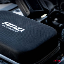 4 viename – užvedimo įrenginys, stiprintuvas, išorinė baterija, kompresorius, LED žibintuvėlis, 12 V 12 Ah 1600 A, AMIO-