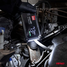 Užvedimo užvedimo 3in1 išorinė baterija su LED žibintuvėliu 12V 12Ah 1000A PRO AMIO-04676