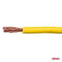 Single-core cable yellow CCA 1x1.5mm2 50m 7.5A 12 / 230V AMIO-04449