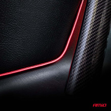 LED juostos automobilio šonams raudonos 2x30cm 12V AMIO-04576