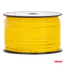 Single-core yellow cable CCA 1x1mm2 100m 5A 12 / 230V AMIO-04448