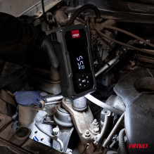 4 viename – užvedimo įrenginys, stiprintuvas, išorinė baterija, kompresorius, LED žibintuvėlis, 12 V 7,2 Ah 600 A PRO AM