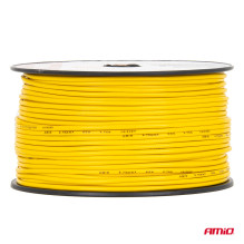 Single-core cable yellow CCA 1x0.75mm2 100m 3.75A 12 / 230V AMIO-04447