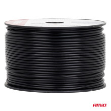 Single-core black cable CCA 1x1mm2 100m 5A 12 / 230V AMIO-04454