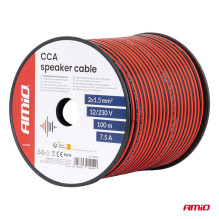Two-core speaker cable CCA 2x1.5mm2 100m 7.5A AMIO-04459