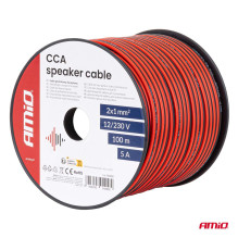 Two-core speaker cable CCA 2x1mm2 100m 5A AMIO-04458