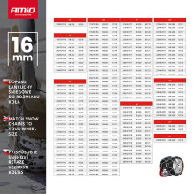 Łańcuchy śniegowe 16 mm 4x4 KB-260 AMIO-02125