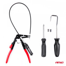 Szczypce do opasek zaciskowych zestaw walizka AMIO-03230