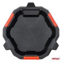 Alyvos išleidimo karteris ant ratukų su įrankių skyriumi AMIO-04264