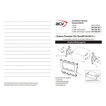Ramka radiowa 2 DIN Subaru Forester 15- , Impreza 15- , XV 15-