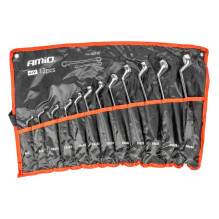Offset ring wrenches, set of offset wrenches 6-32 mm, 12 pcs. AMIO-04197