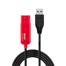 USB Prailginimo Laidas - LINDY USB 2.0 Aktyvus Prailginimo Laidas Pro Extend Type M / F, 12 m, Juodas